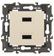 Розетка 2хUSB type A без рамки Эра Эра Elegance 14-4110-02