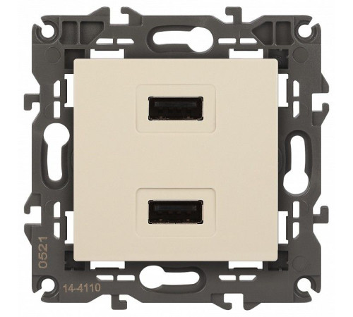 Розетка 2хUSB type A без рамки Эра Эра Elegance 14-4110-02