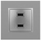 Розетка 2хUSB type A без рамки Эра Эра Elegance 14-4110-03