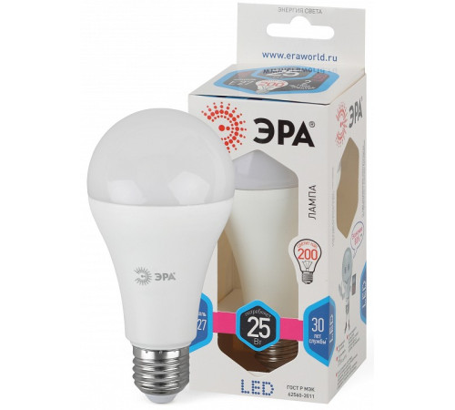 Лампа светодиодная Эра Стандарт LED A65-25W-840-E27