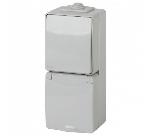 Блок с розеткой и выключателем Эра Эра Эксперт 11-7607-03