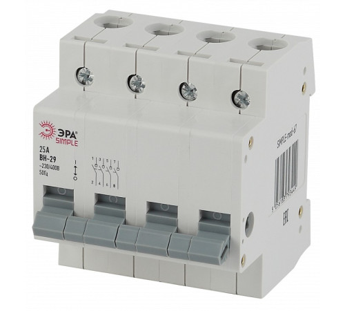 Выключатель нагрузки 4P Эра ВН-29 SIMPLE-mod-68