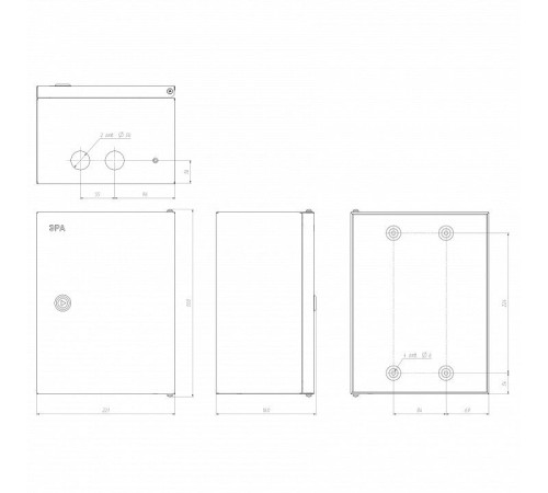 Электрический щиток накладной Эра NO_SIMPLE_STM_SHMPg-00_IP54