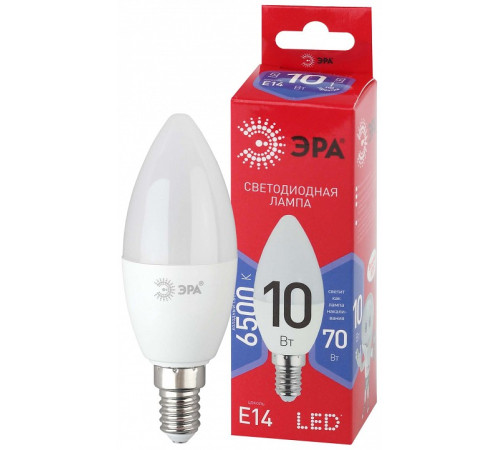 Лампа светодиодная Эра E14 10Вт 6500K LED B35-10W-865-E14 R