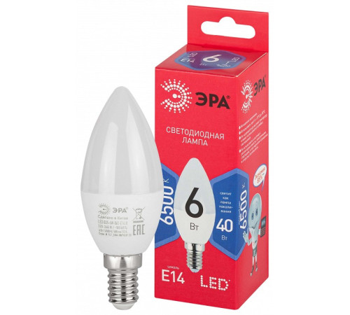 Лампа светодиодная Эра LED B35-6W-865-E14 R