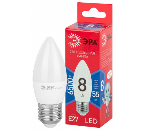 Лампа светодиодная Эра LED B35-8W-865-E27 R