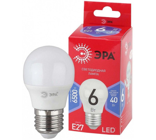 Лампа светодиодная Эра LED P45-6W-865-E27 R