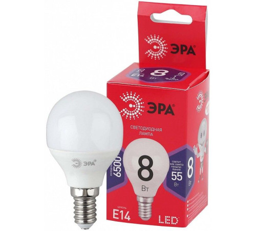 Лампа светодиодная Эра LED P45-8W-865-E14 R