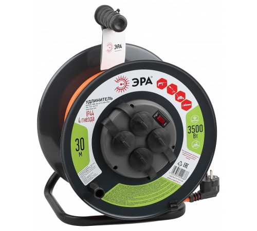 Удлинитель Эра RMx-4es-3x1.5-30m-IP44