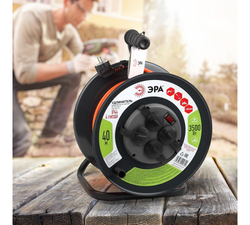 Удлинитель Эра RMx-4es-3x1.5-40m-IP44