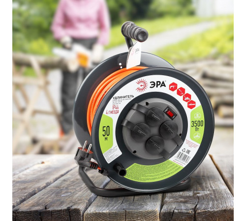 Удлинитель Эра RMx-4es-3x1.5-50m-IP44