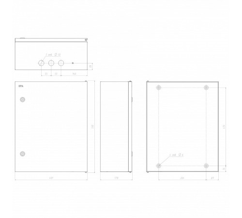 Электрический щиток накладной Эра SHMPg-06_IP54_SIMPLE