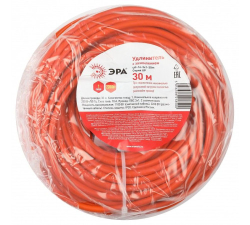 Удлинитель Эра UPx-1e-3x1-30m