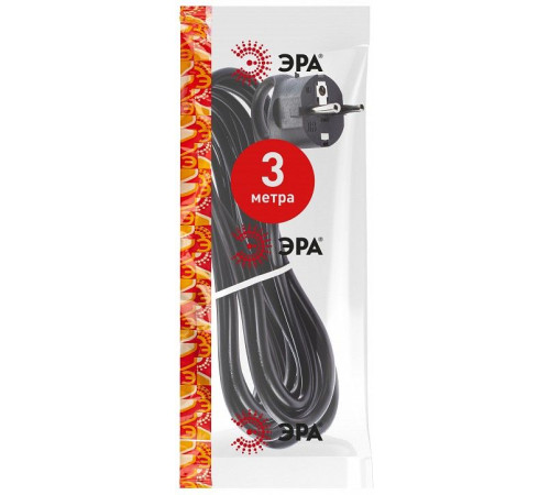 Сетевой провод Эра UX-3x0,75-3m-B