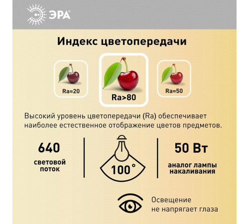 Лампа светодиодная Эра LED MR16-8W-12V-827-GU5.3