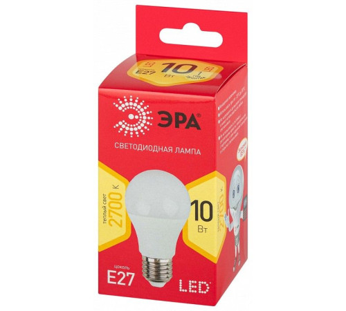 Лампа светодиодная Эра LED A60-10W-827-E27 R