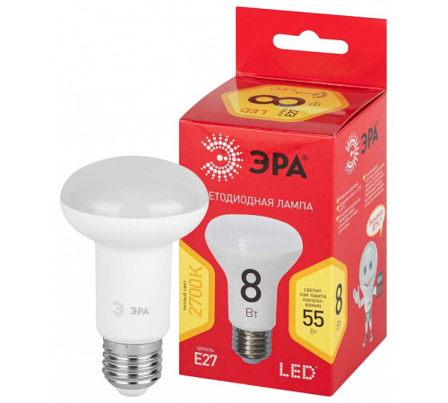 Лампа светодиодная Эра LED R63-8W-827-E27 R