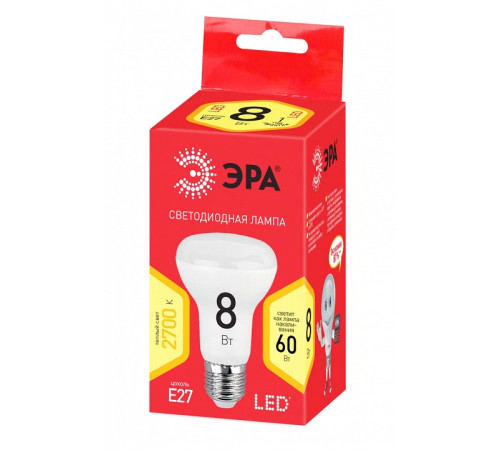 Лампа светодиодная Эра LED R63-8W-827-E27 R