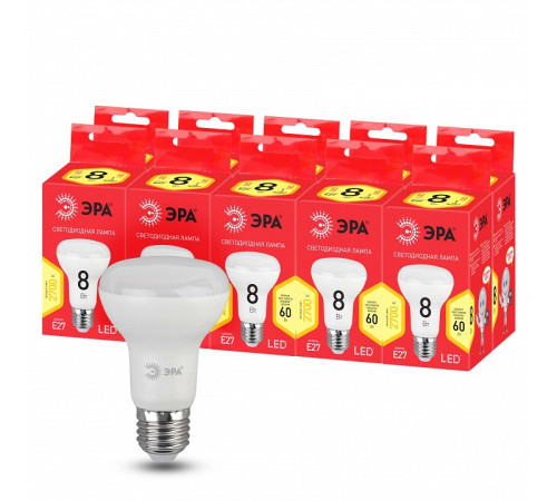 Лампа светодиодная Эра LED R63-8W-827-E27 R