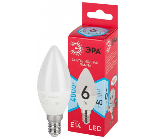 Лампа светодиодная Эра LED B35-6W-840-E14 R