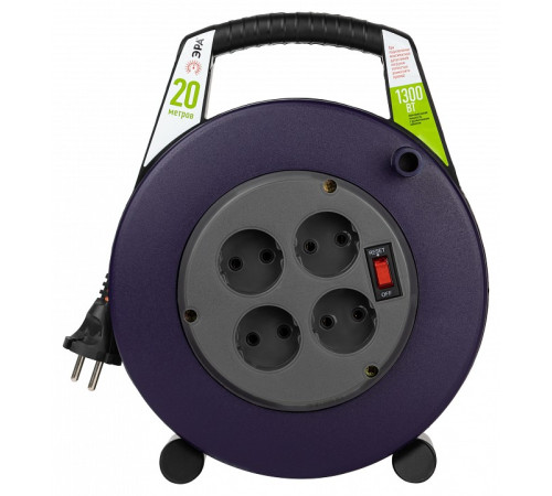 Удлинитель с выключателем Эра BPx-4-2x0,75-20m