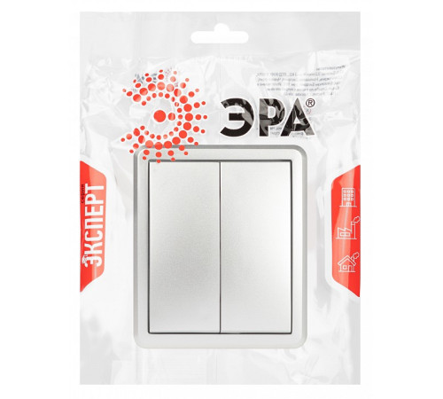 Выключатель двухклавишный Эра Эра Эксперт 11-1204-03