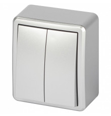 Выключатель двухклавишный Эра Эра Эксперт 11-1204-03