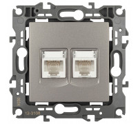 Розетка двойная Ethernet RJ-45 без рамки Эра Эра 12 12-3108-16