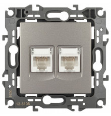 Розетка двойная Ethernet RJ-45 без рамки Эра Эра 12 12-3108-16