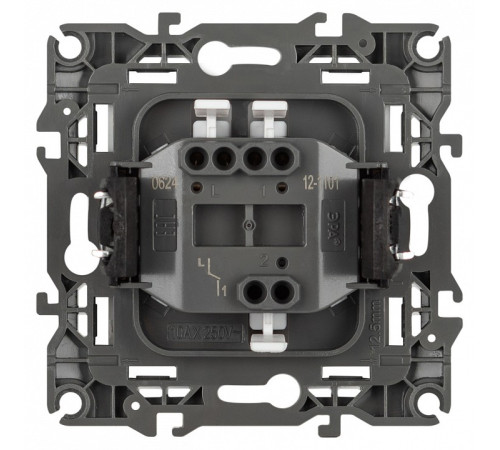Выключатель одноклавишный без рамки Эра Эра 12 12-1101-01М