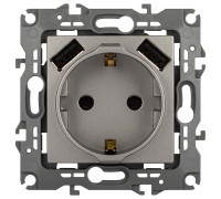 Розетка с заземлением и со шторкой и 2хUSB, без рамки Эра Эра 12 12-4109-16