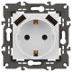 Розетка с заземлением и со шторкой и 2хUSB, без рамки Эра Эра Elegance 14-4109-01М