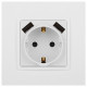 Розетка с заземлением и со шторкой и 2хUSB, без рамки Эра Эра Elegance 14-4109-01М