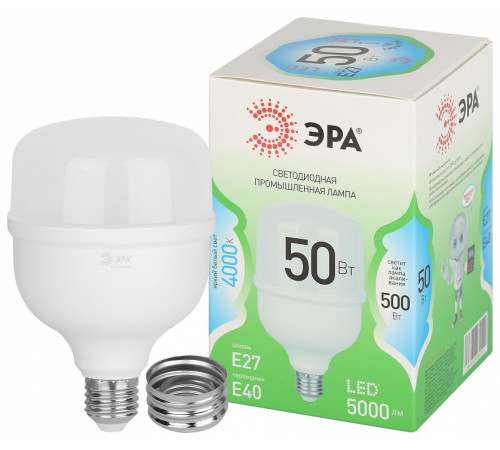 Лампа светодиодная Эра Green Line LED POWER T100-50W-840-E27/E40 GL