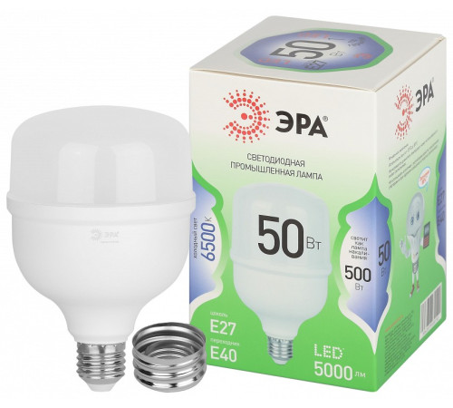 Лампа светодиодная Эра Green Line LED POWER T100-50W-865-E27/E40 GL