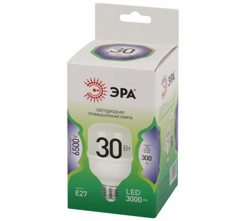 Лампа светодиодная ЭРА Green Line POWER T70 30 Вт 6500 K E27 LED POWER T70-30W-865-E27 GL