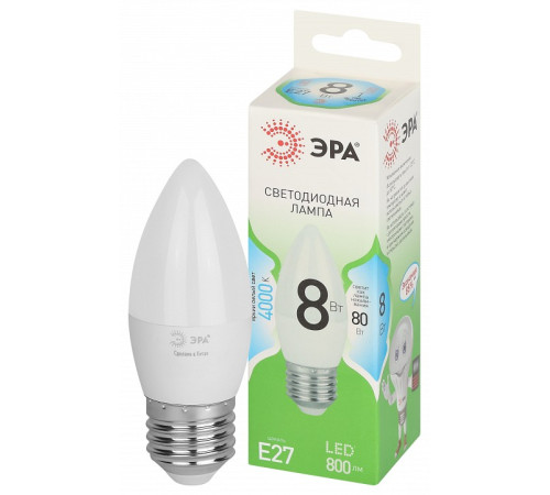 Лампа светодиодная Эра Green Line LED B35-8W-840-E27 GL