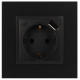 Розетка с заземлением и со шторкой и 2хUSB, без рамки Эра Эра Elegance 14-4108-05