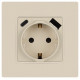Розетка с заземлением и со шторкой и 2хUSB, без рамки Эра Эра 12 12-4108-02