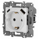 Розетка с заземлением и со шторкой и 2хUSB, без рамки Эра Эра Elegance 14-4108-01