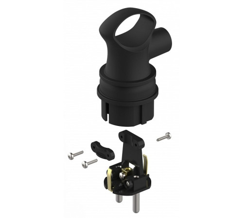 Вилка угловая ЭРА с заземлением IP44 VX12-B-IP44