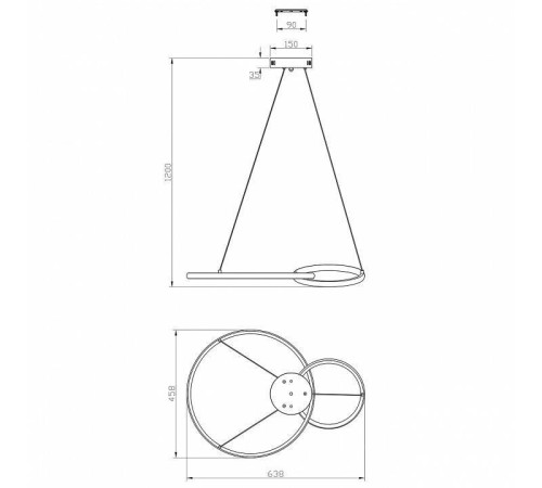Подвесной светильник Escada Relation 10230/2LED White