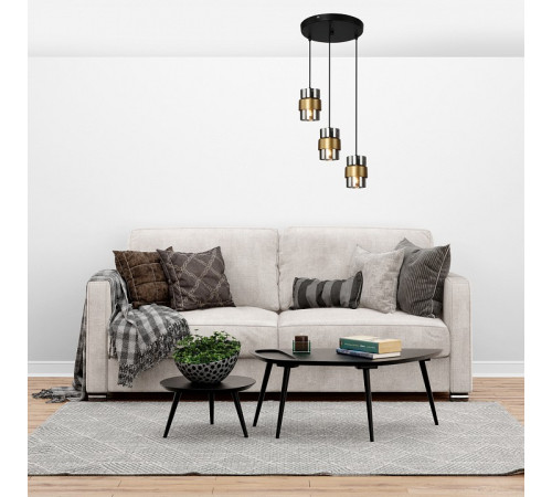 Подвесная люстра Escada HURRICANE 1139/3S Black/Gold