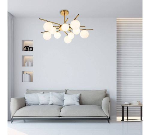 Люстра на штанге Escada Sphere 642/10P Brass