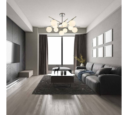 Люстра на штанге Escada Sphere 642/10P Silver