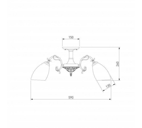 Люстра на штанге Eurosvet Ariele 22010/5 античная бронза