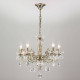 Подвесная люстра Eurosvet Elisha 3281/5 античная бронза/прозрачный хрусталь Strotskis