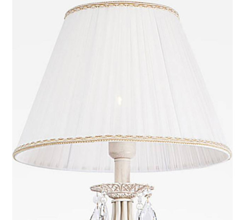 Торшер Eurosvet Amelia 10073/1 белый с золотом/прозрачный хрусталь Strotskis