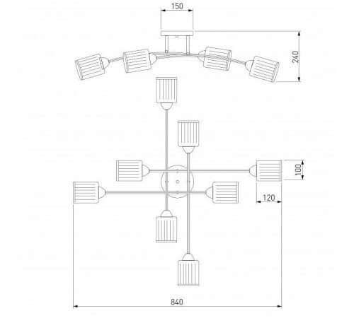 Люстра на штанге Eurosvet Ruby 30125/8 хром