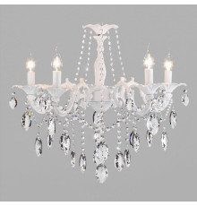 Подвесная люстра Eurosvet Veletta 10108/5 белый/прозрачный хрусталь Strotskis